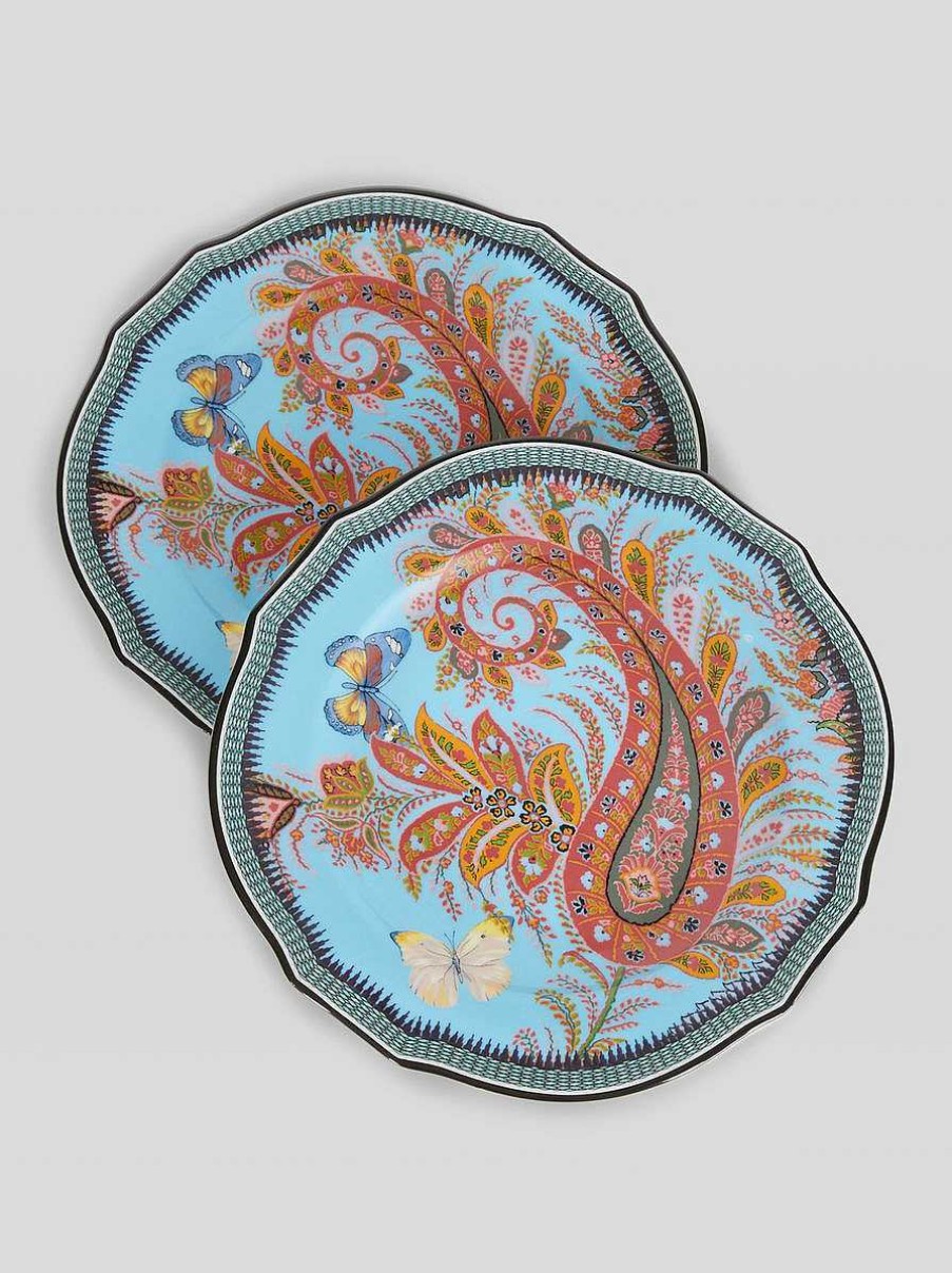 ETRO Pair Of Paisley Fruit Plates | Ginori 1735 Capsule