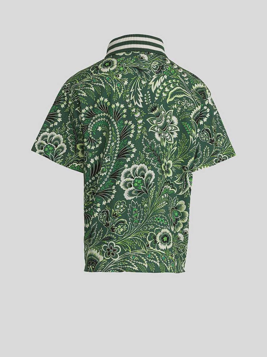 ETRO Kid'S Solid-Colour Paisley Polo Shirt | Topwear