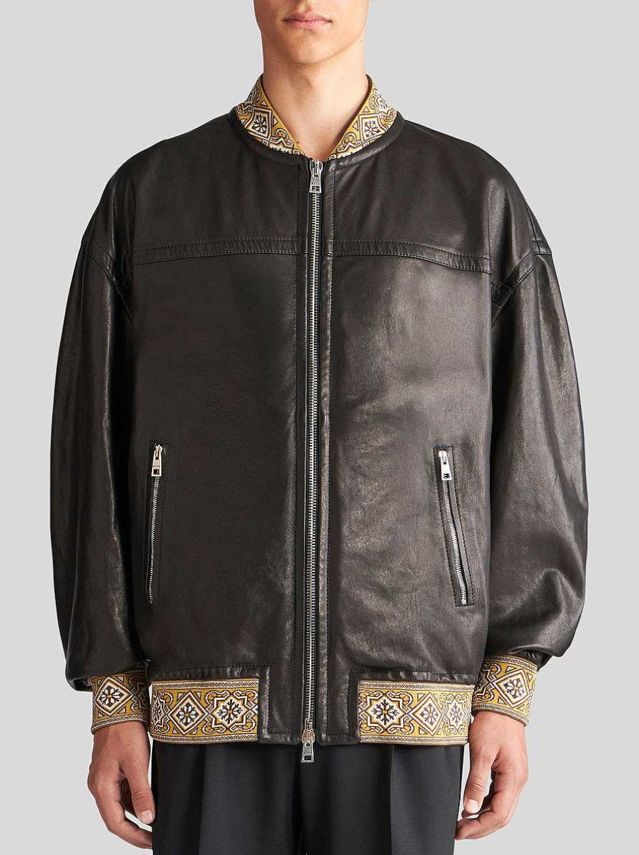 ETRO Leather Bomber Jacket | Coats And Outerwear