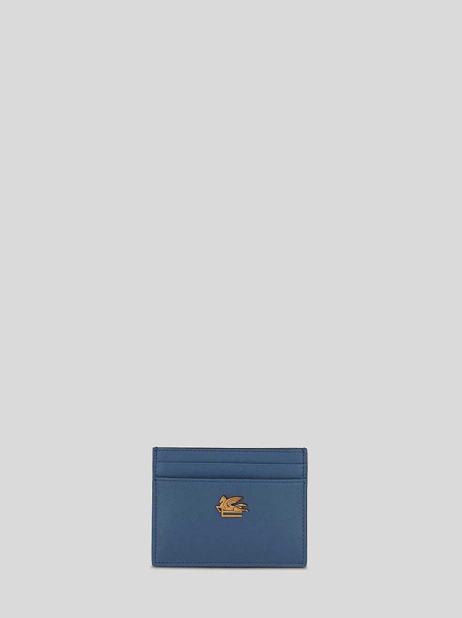 ETRO Leather Credit Card Holder With Pegaso | Wallets And Credit Card Holder