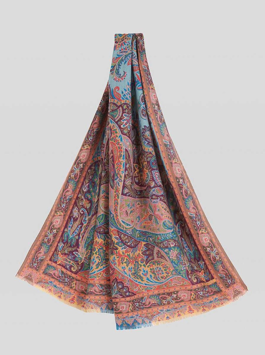 ETRO Paisley Silk And Cashmere Scarf | Scarves And Silk