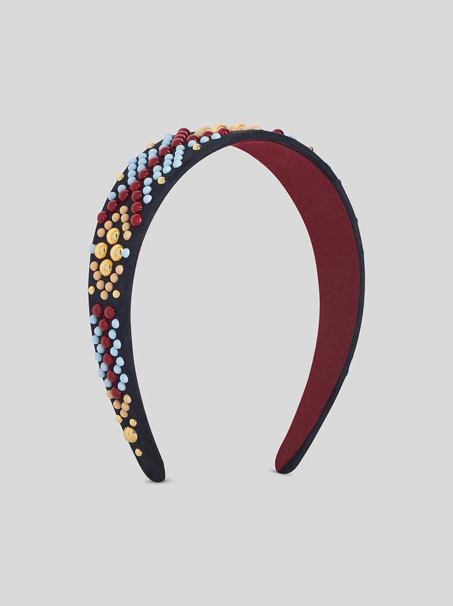 ETRO Leather Hair Band With Studs | Hair Accessories