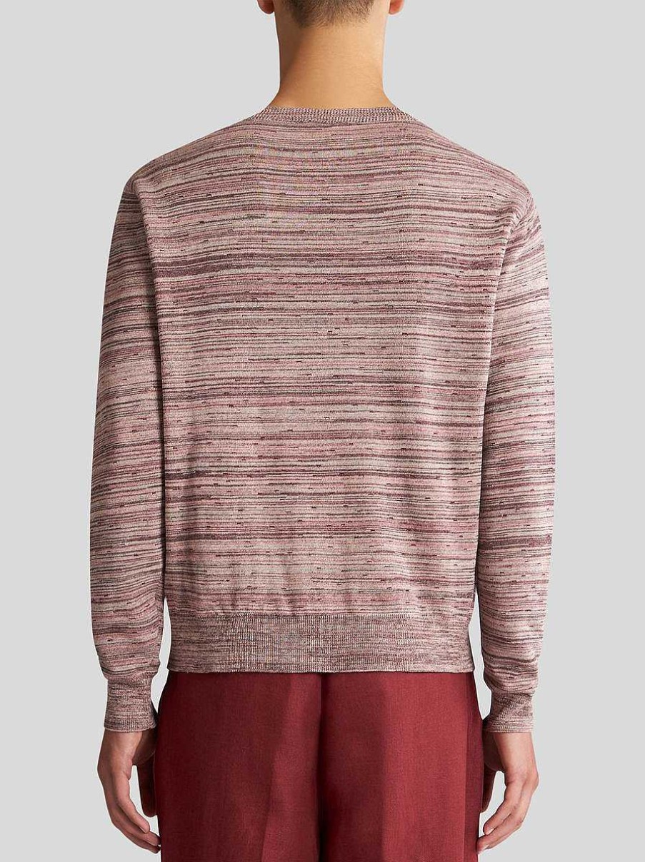 ETRO Striped Silk And Cotton Sweater | Knitwear