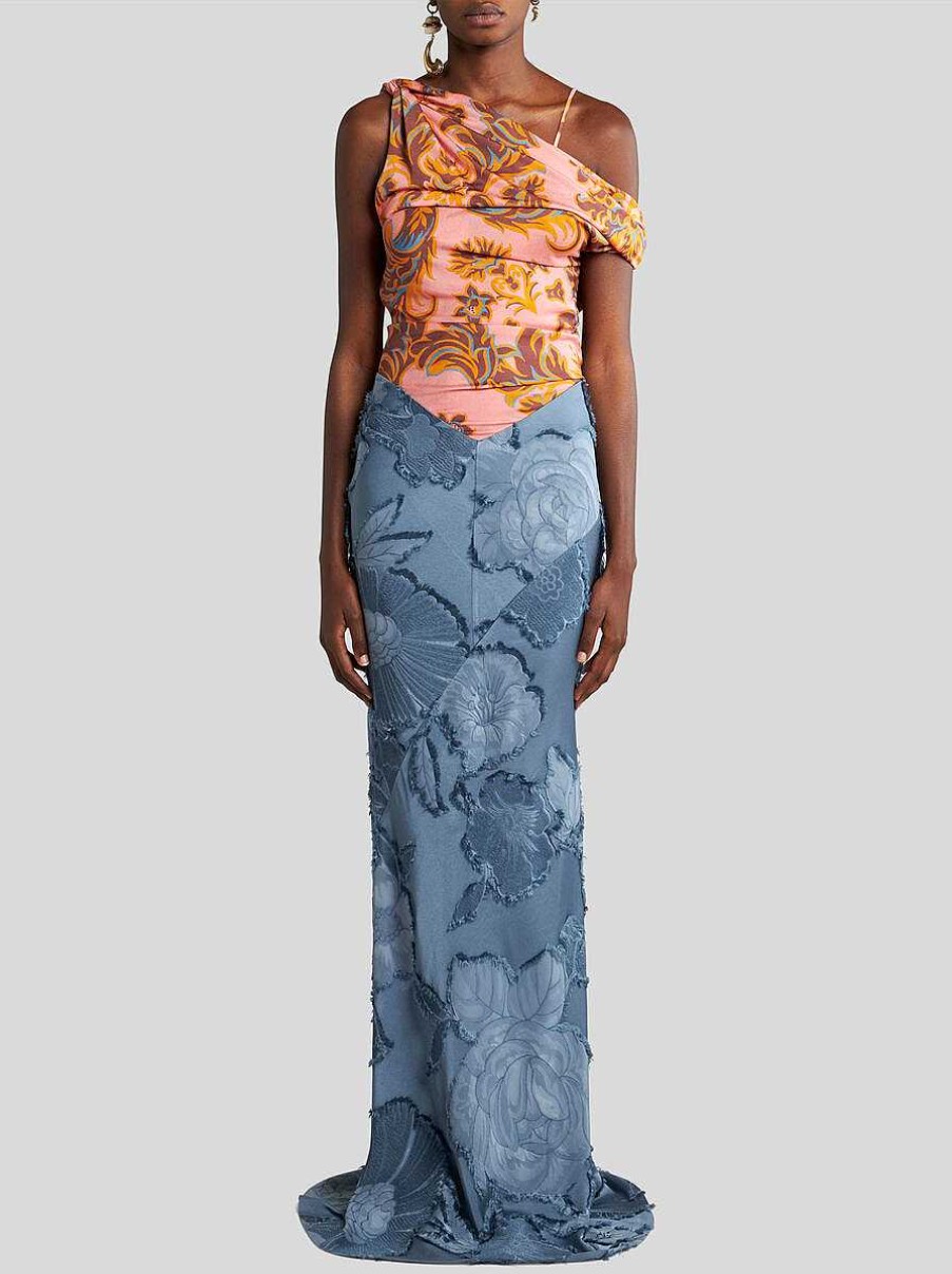 ETRO Jersey And Jacquard One-Shoulder Dress | Dresses