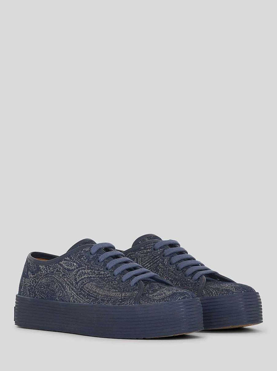 ETRO Paisley Denim Sneakers | Sneakers