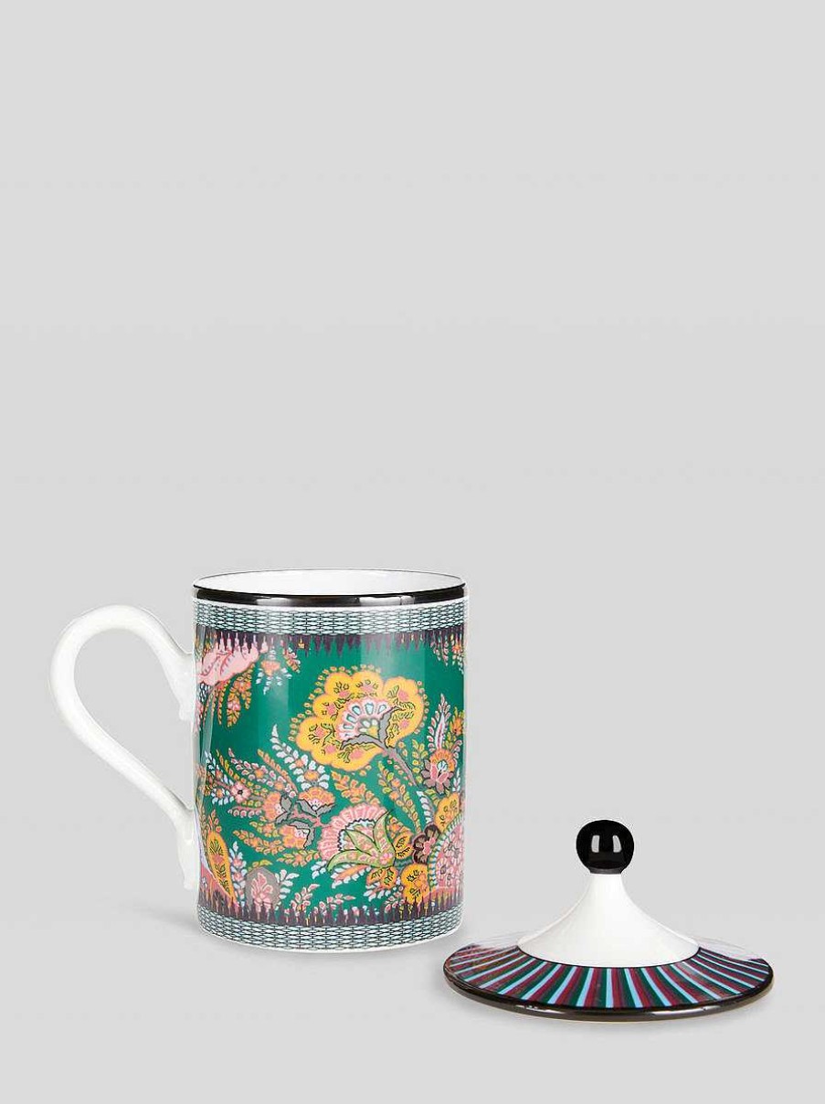 ETRO Floral Paisley Mug With Lid | Ginori 1735 Capsule