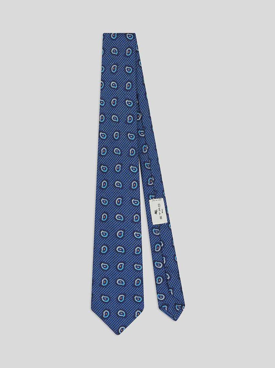 ETRO Micro-Paisley Silk Jacquard Tie | Ties And Pocket Squares