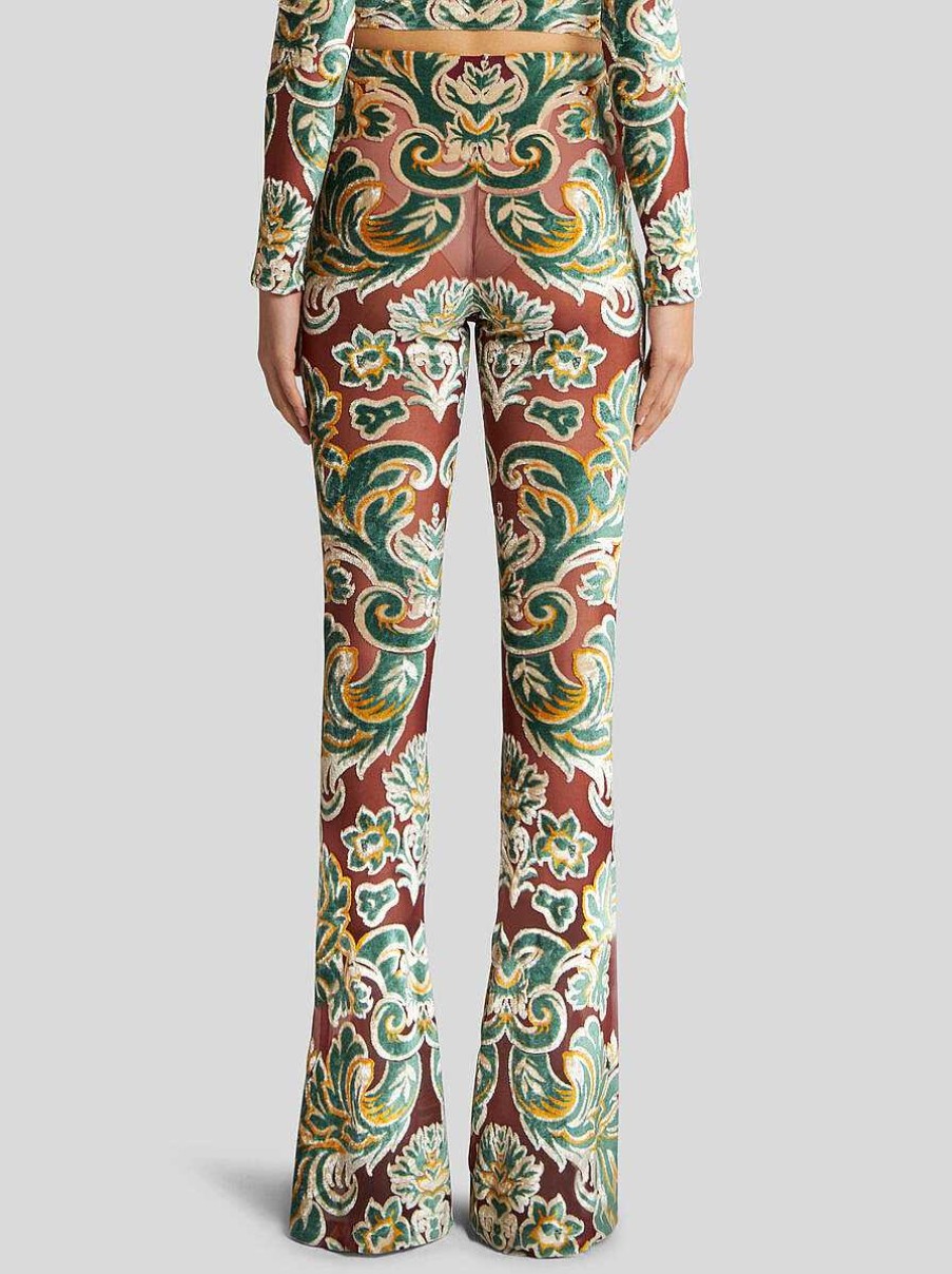 ETRO Tulle And Jacquard Velvet Trousers | Trousers