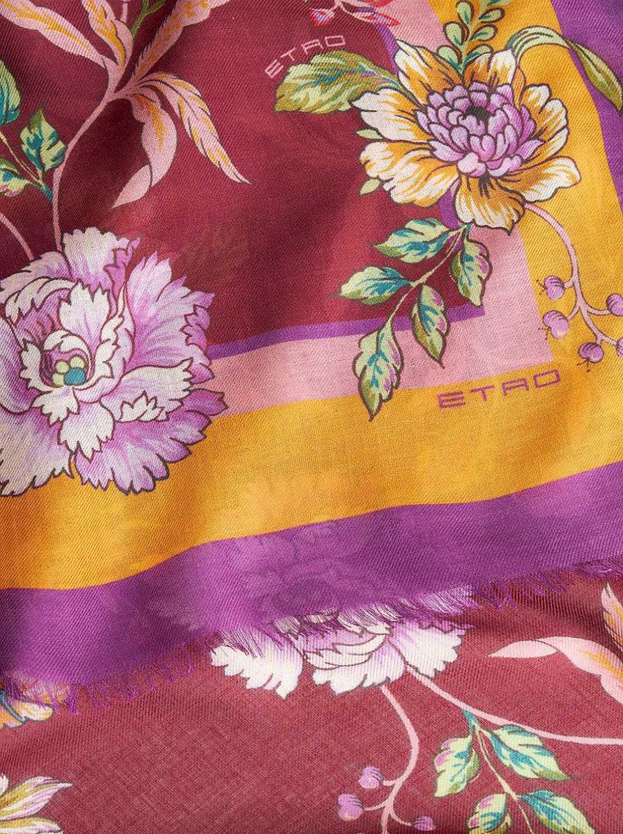 ETRO Cashmere-Blend Scarf With Floral Print | Scarves