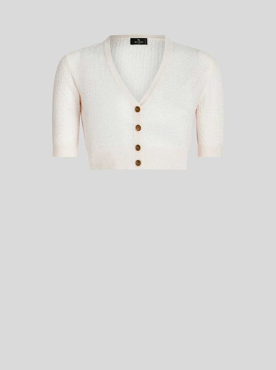 ETRO Cropped Wool Cardigan | Knitwear