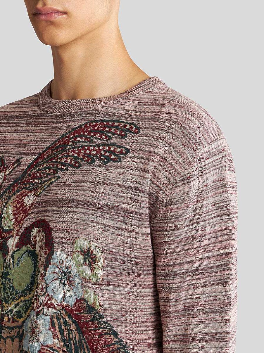 ETRO Striped Silk And Cotton Sweater | Knitwear