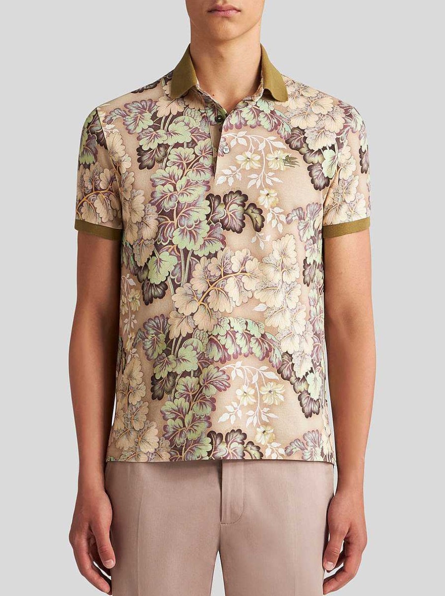 ETRO Polo Shirt With Foliage Print | Polo Shirts