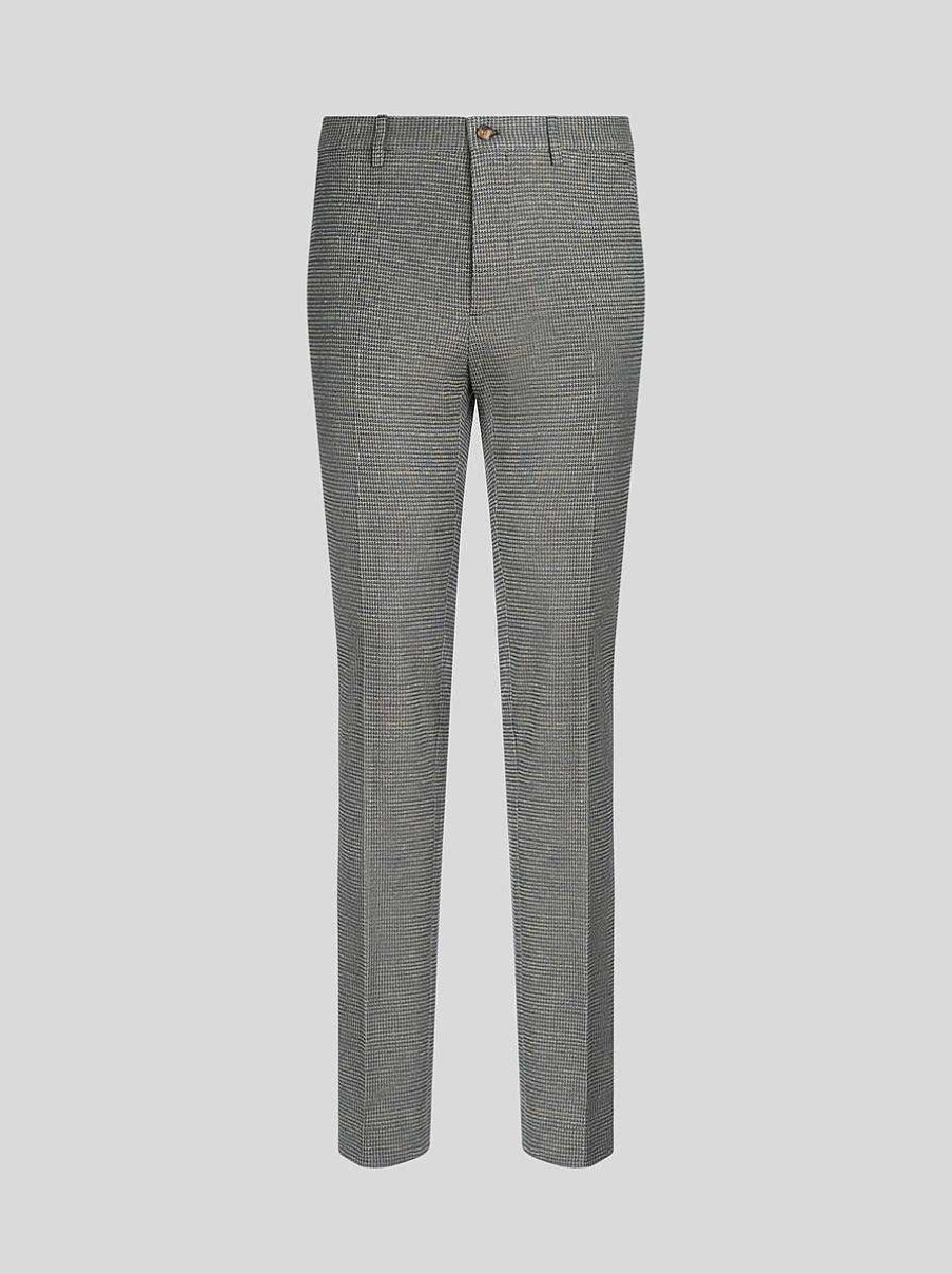 ETRO Linen Jacquard Trousers | Trousers