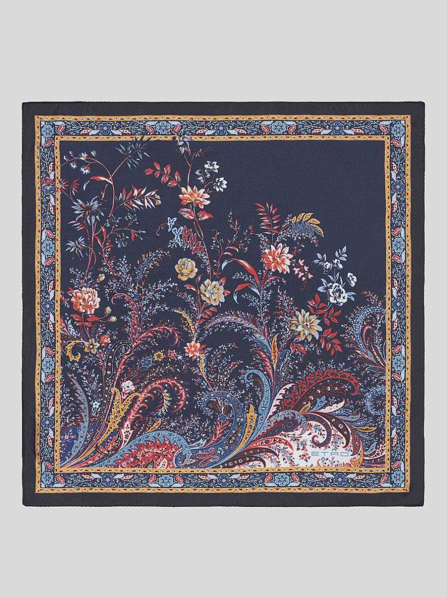 ETRO Floral Paisley Pocket Square | Ties And Pocket Squares