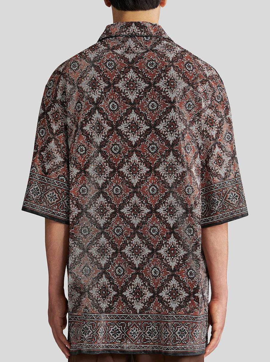 ETRO Bowling Shirt With Micro Studs All Over | Shirts