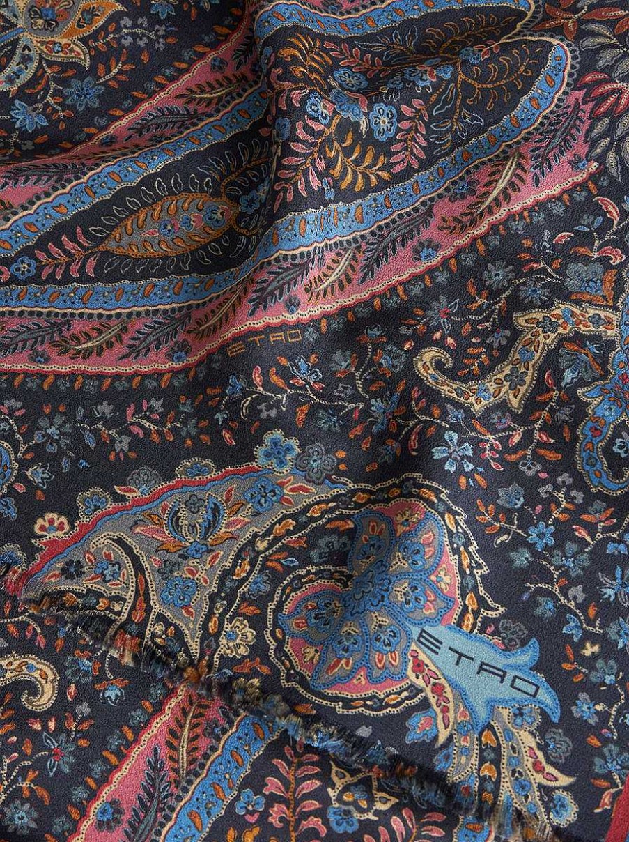 ETRO Multicoloured Paisley Silk Scarf | Scarves