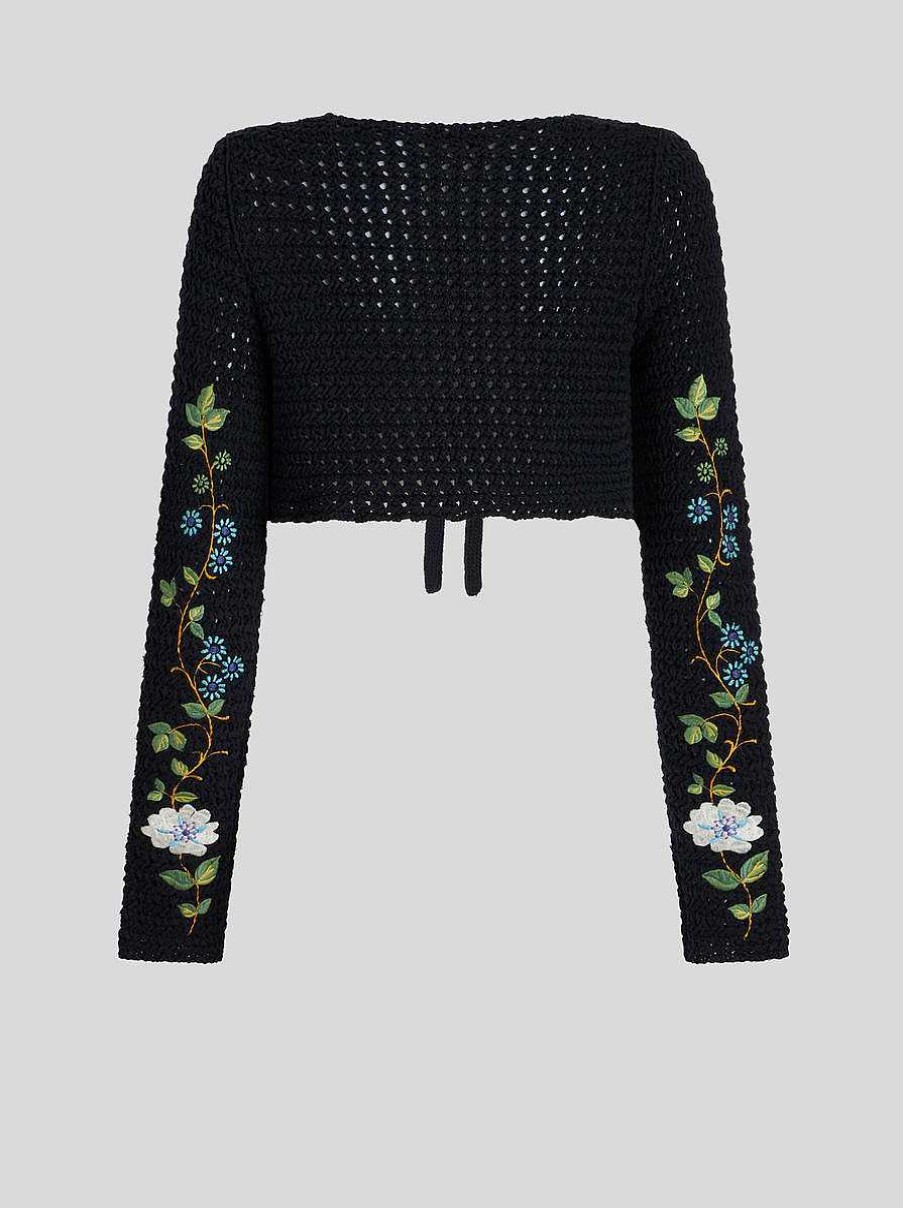 ETRO Crochet Cardigan With Embroideries | Knitwear