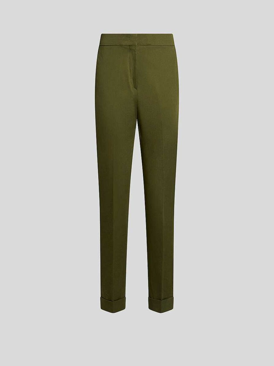 ETRO Cropped Stretch Fabric Trousers | Trousers