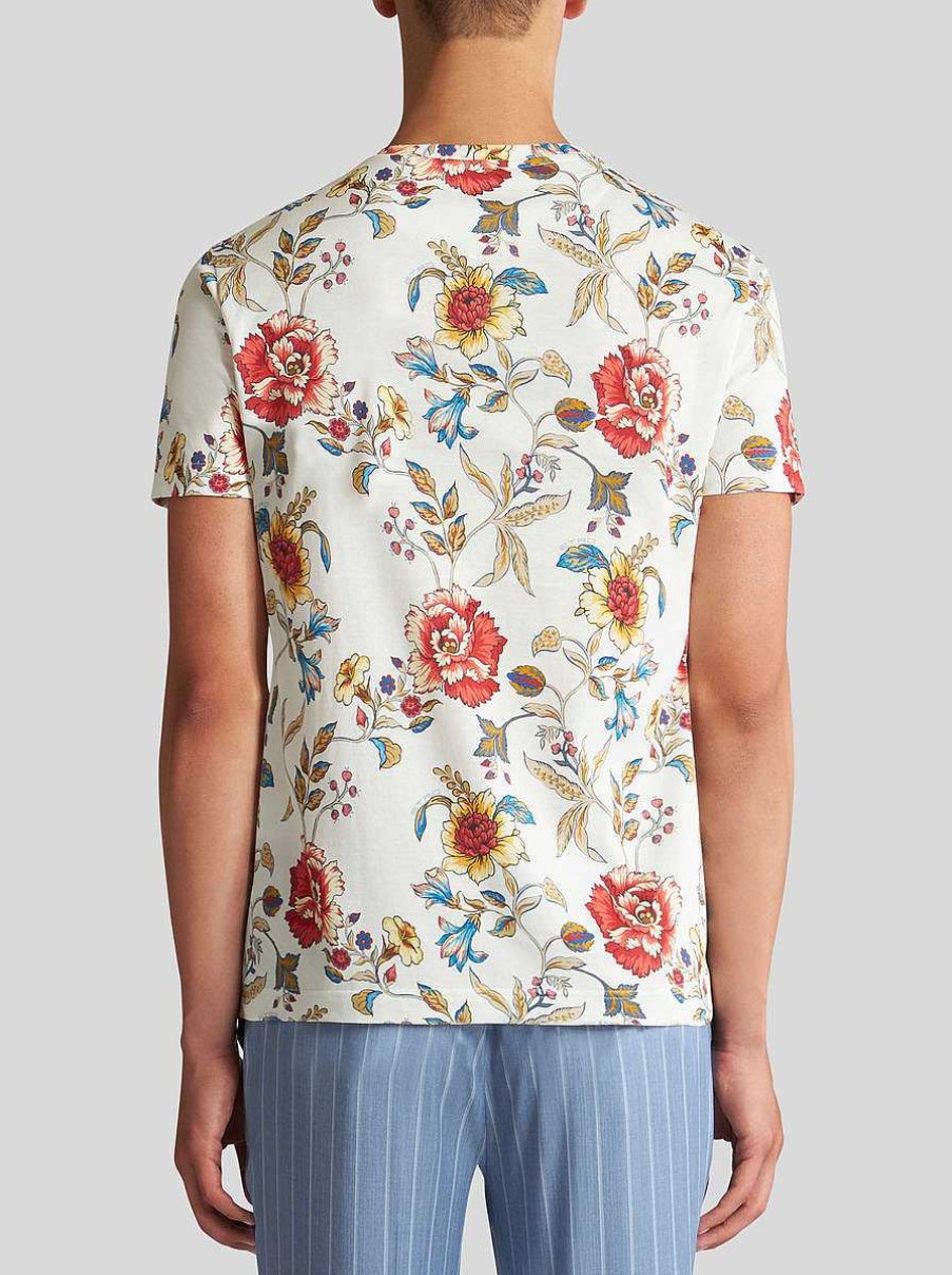 ETRO Floral-Print T-Shirt With Logo | T-Shirts