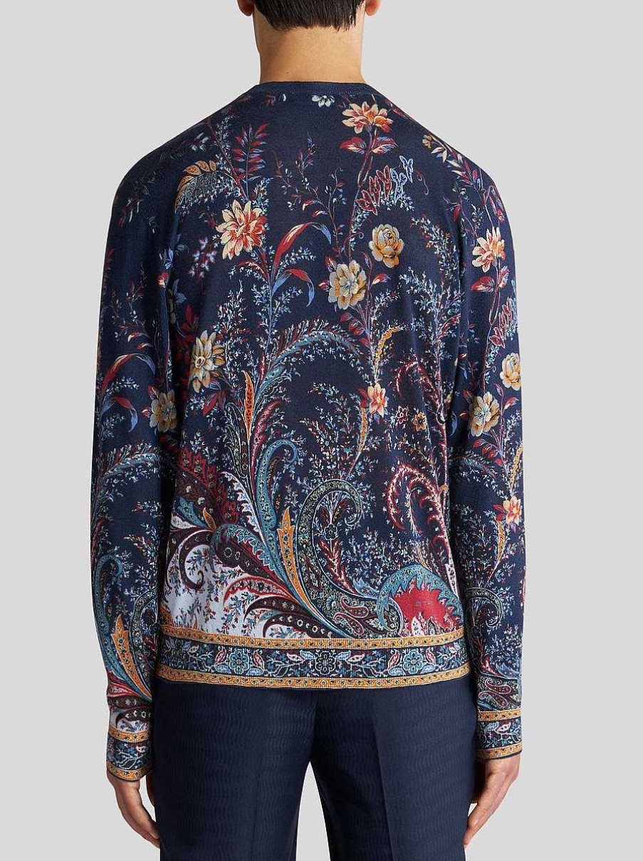 ETRO Floral Paisley Silk And Cashmere Sweater | Knitwear