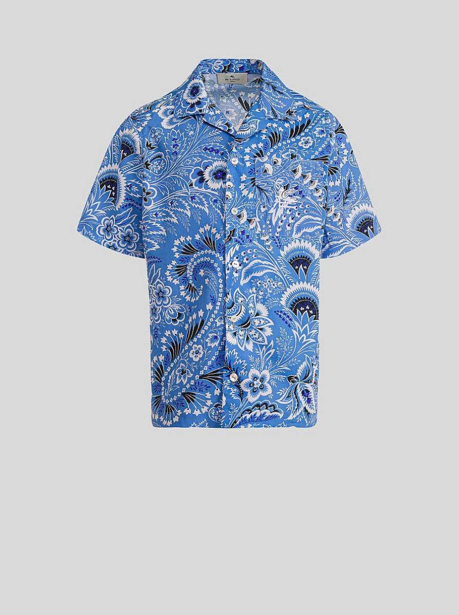 ETRO Kid'S Solid-Colour Paisley Shirt | Topwear