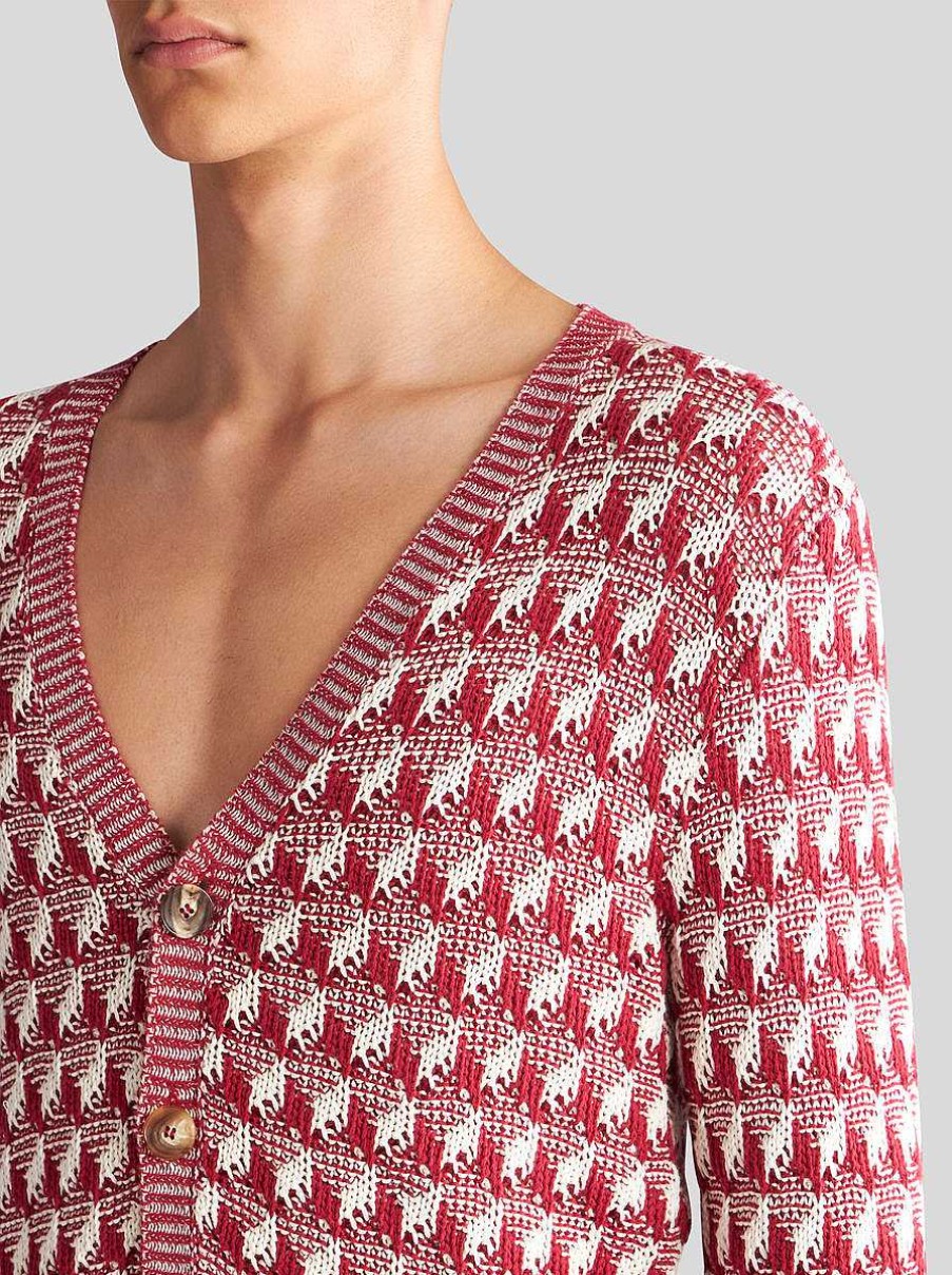 ETRO Cardigan With Geometric Motif | Knitwear