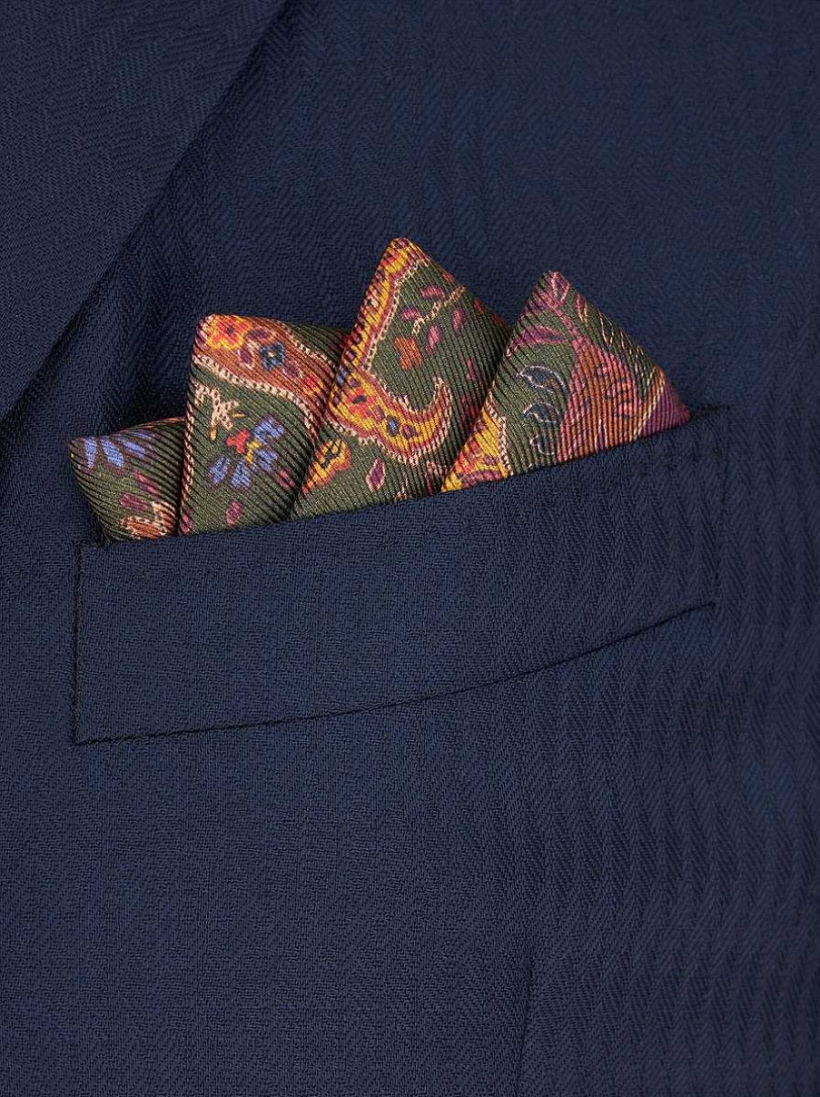 ETRO Floral Paisley Pocket Square | Ties And Pocket Squares