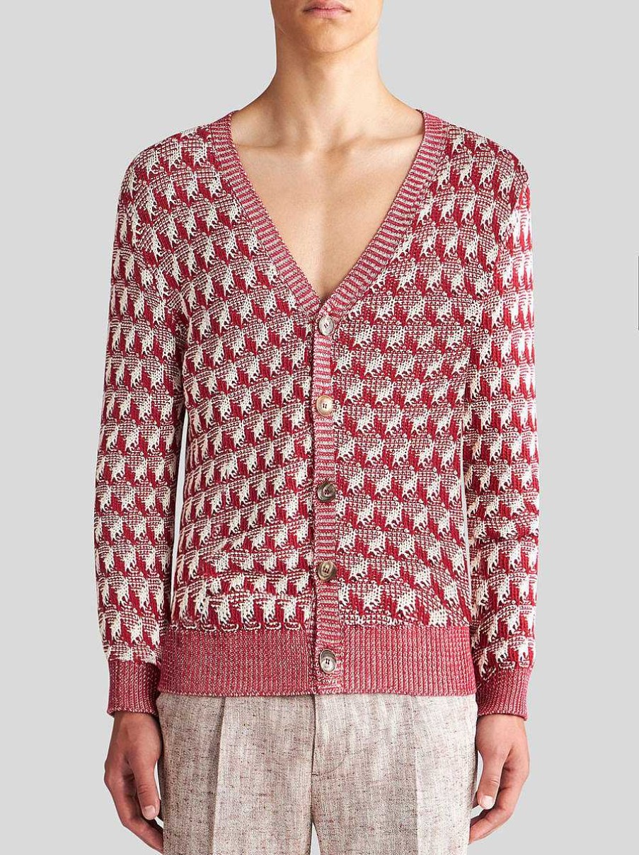 ETRO Cardigan With Geometric Motif | Knitwear