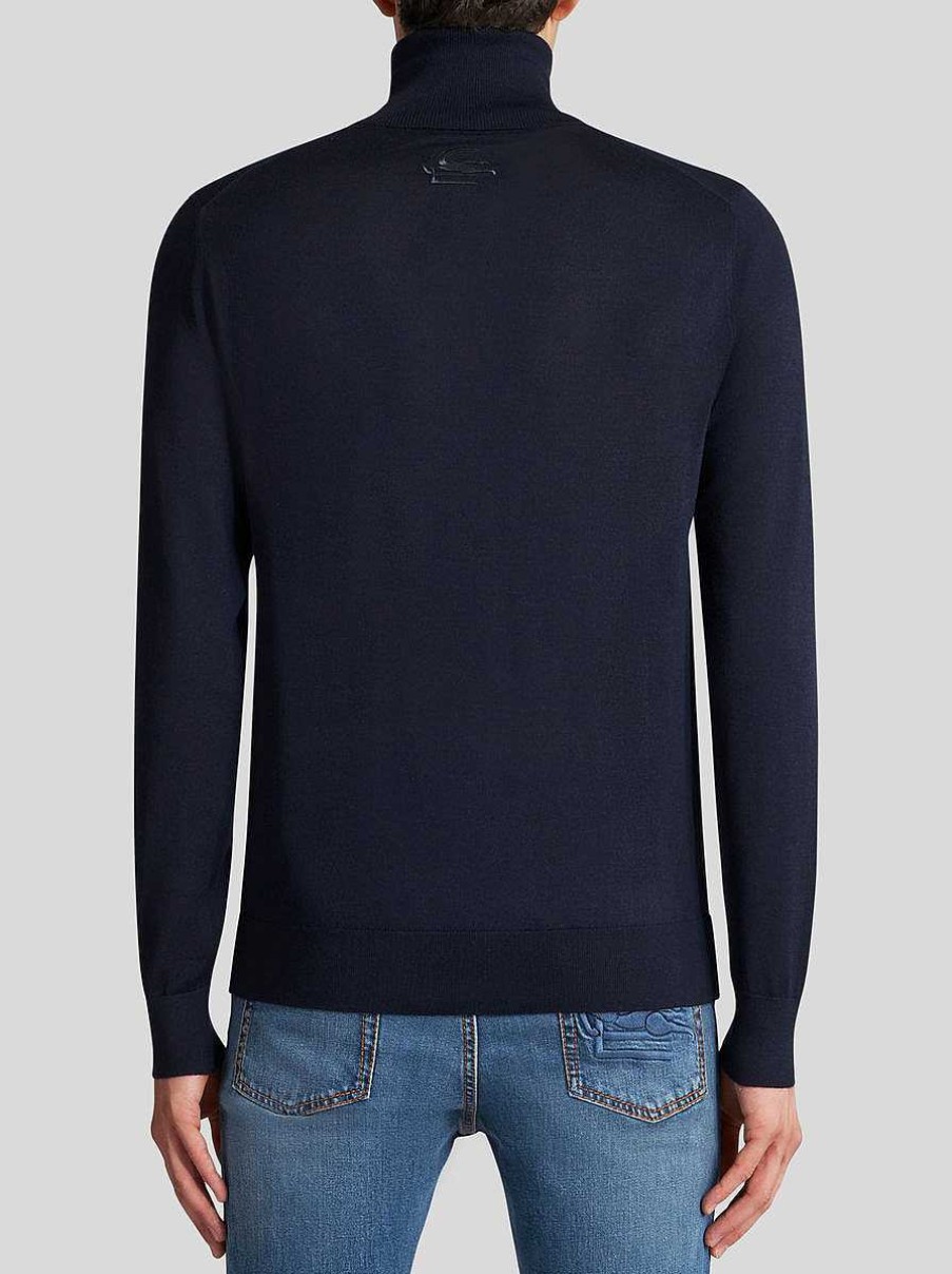 ETRO High Neck Jumper With Logo On Rear | Knitwear