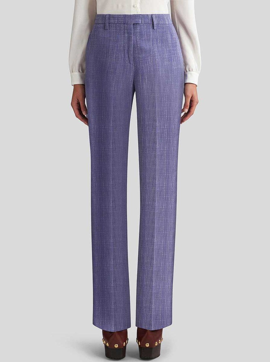 ETRO Slub Fabric Trousers | Trousers