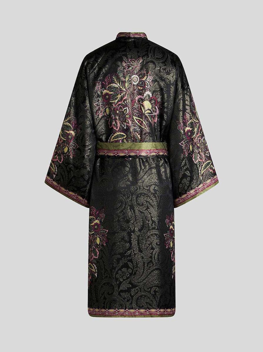 ETRO Silk Jacquard Kesa Robe With Belt | Coats And Outerwear