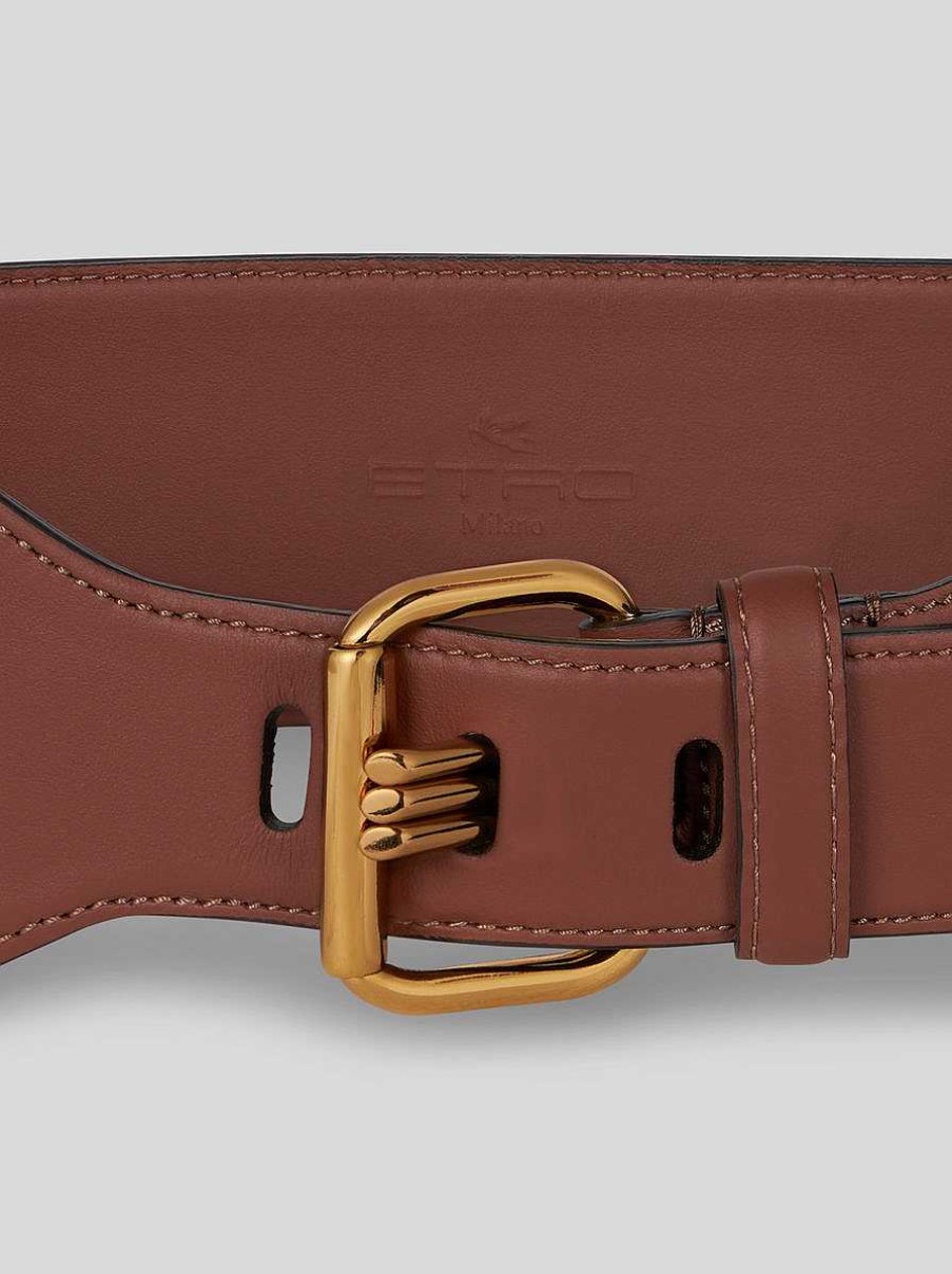 ETRO Leather Belt With Pegaso | Belts