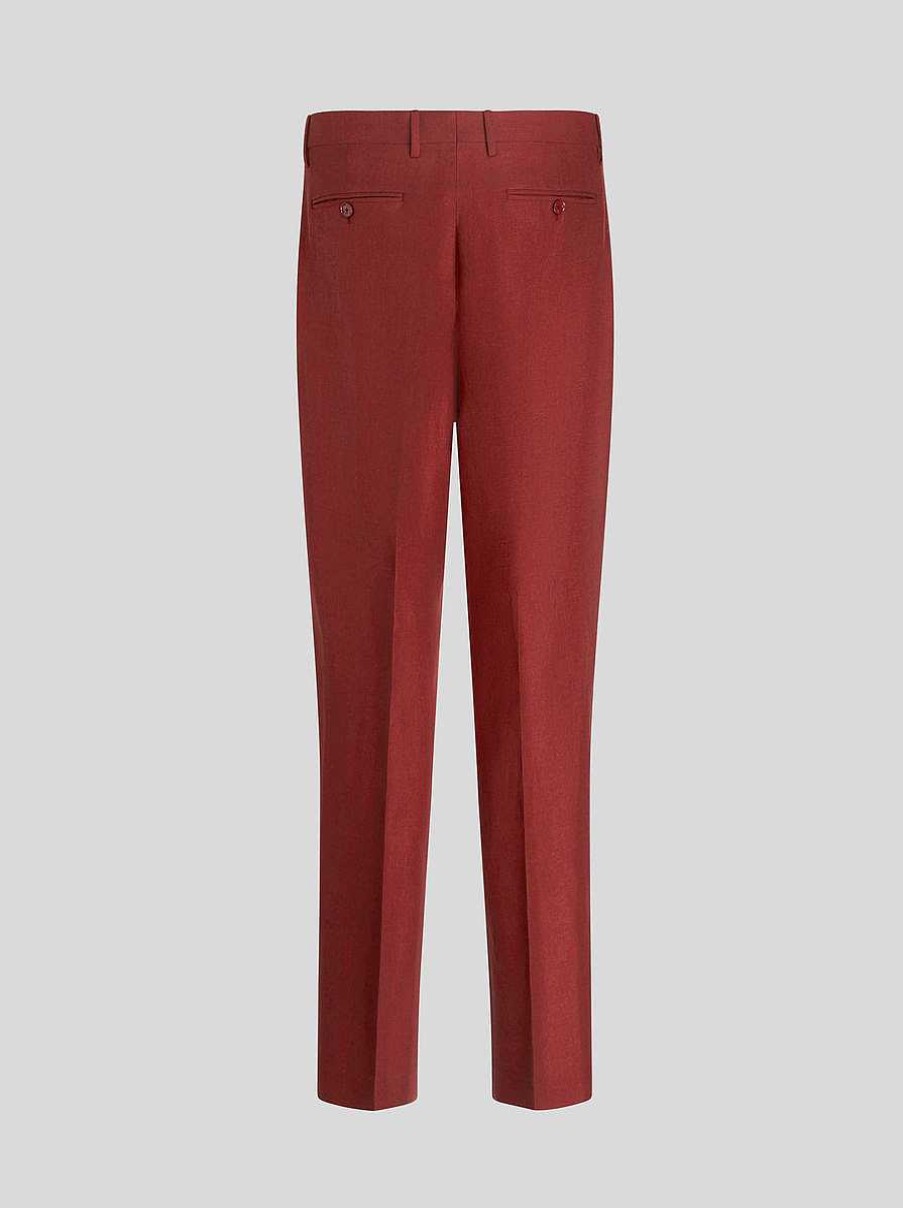 ETRO Linen And Cotton Trousers | Trousers