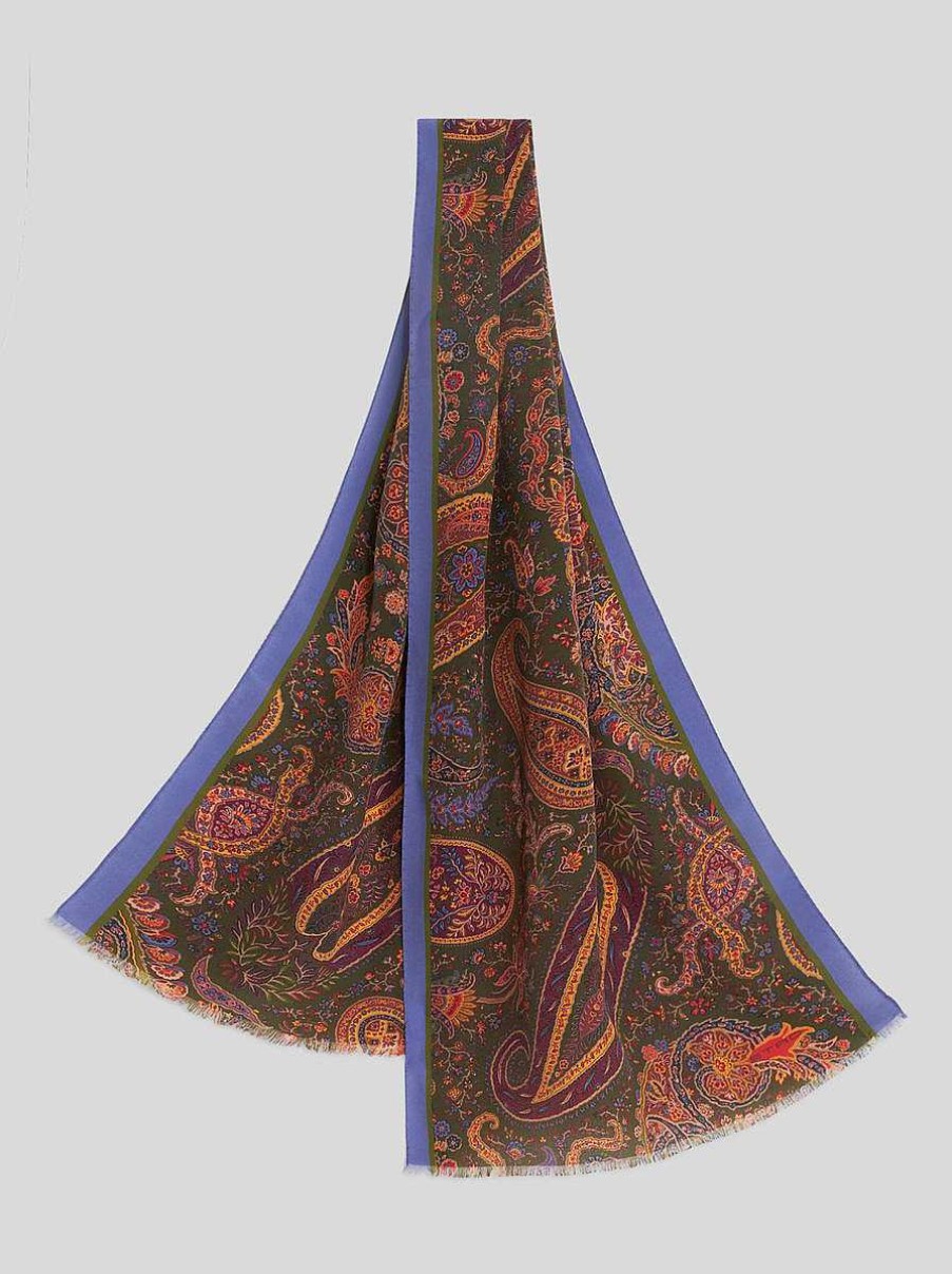 ETRO Multicoloured Paisley Silk Scarf | Scarves