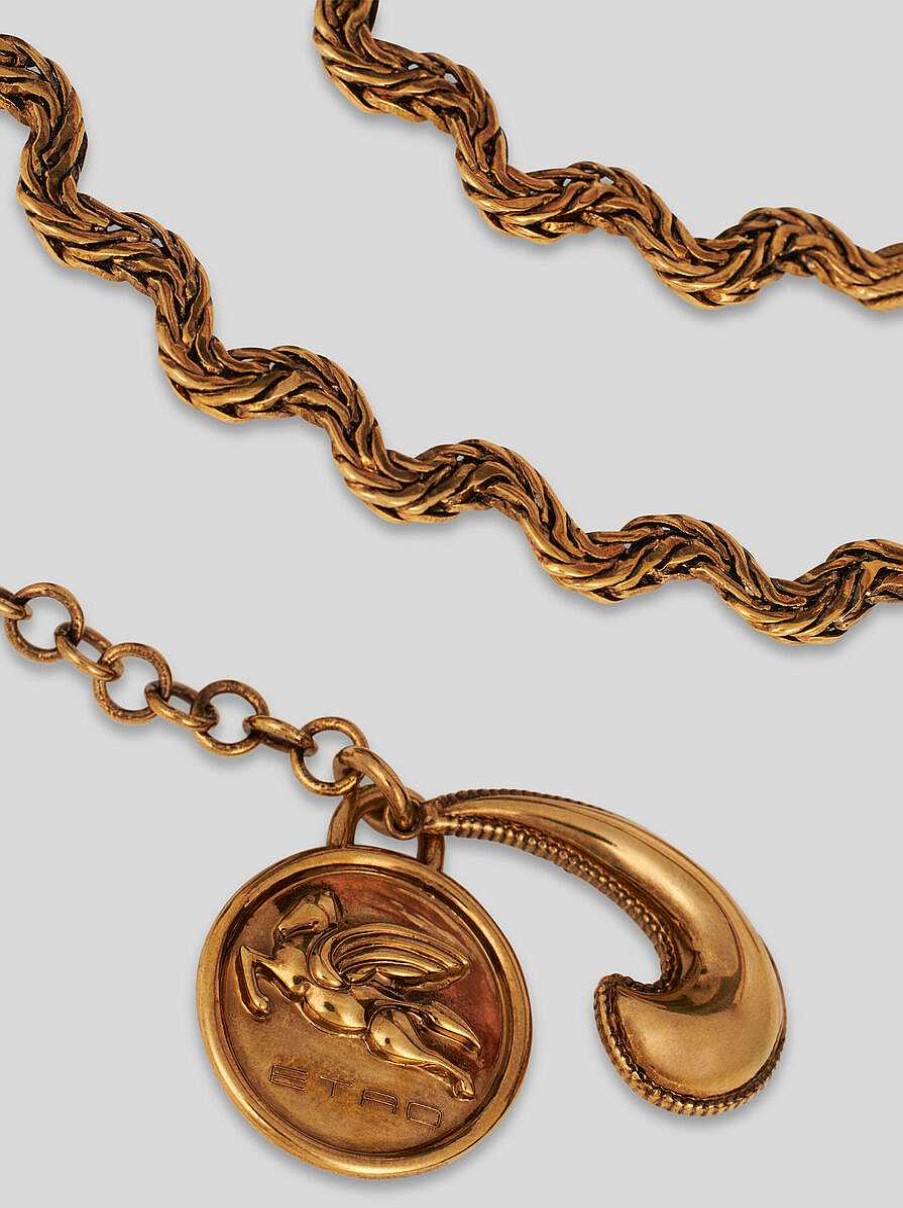 ETRO Long Wavy Charm Necklace | Fashion Jewellery