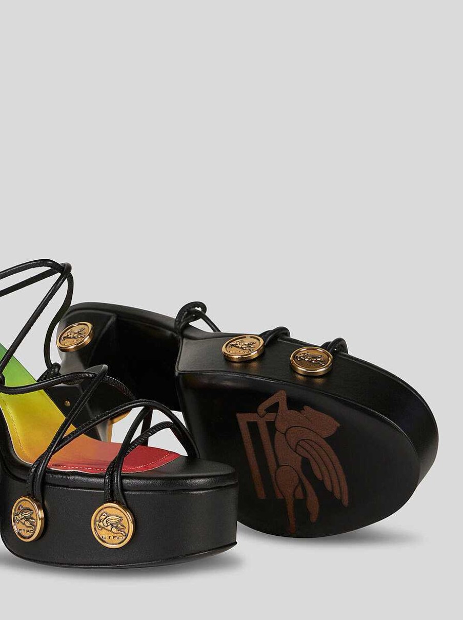 ETRO Platform Sandals With Straps And Studs | Sandals And Clogs