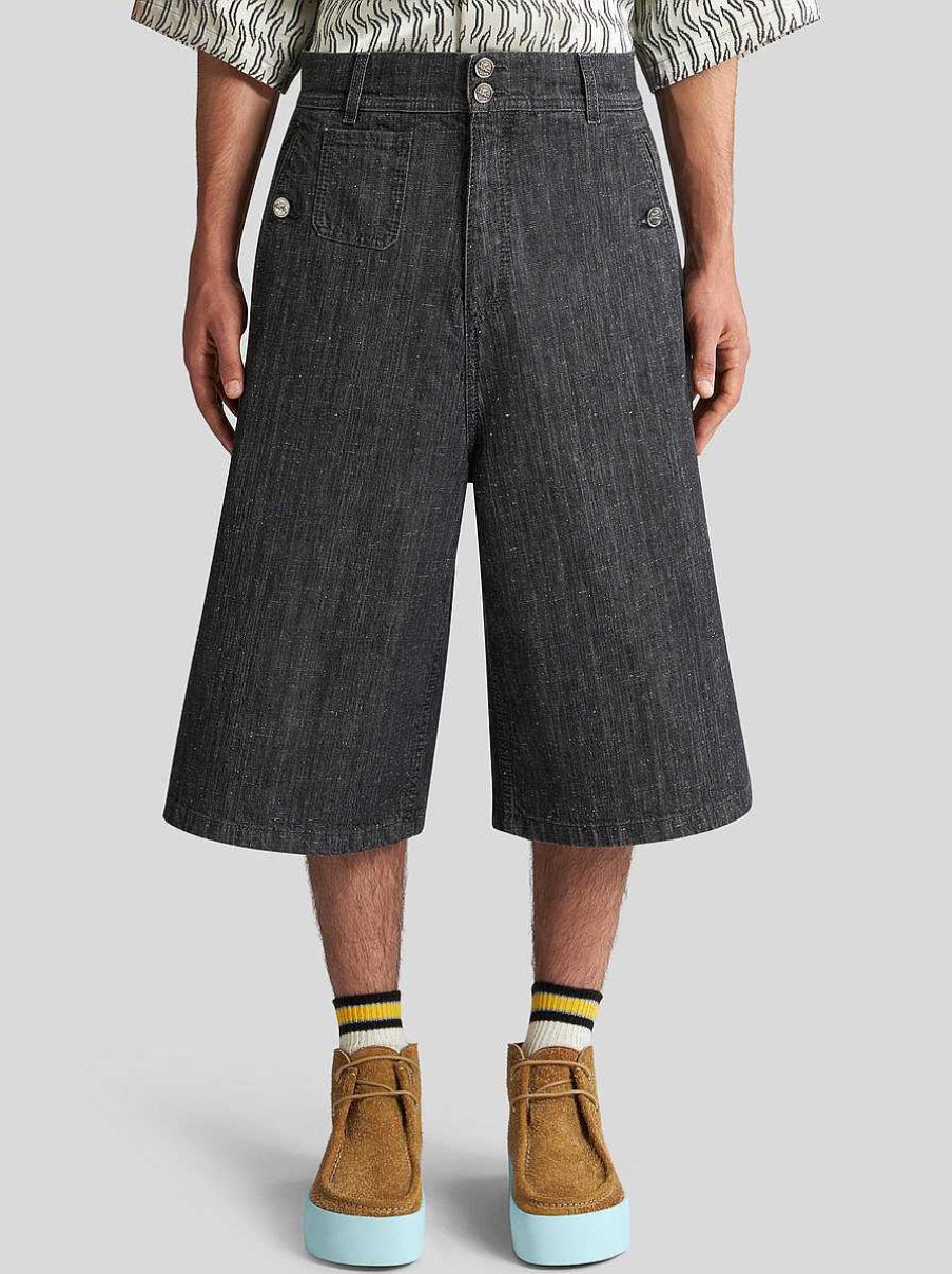 ETRO Stretch Denim Bermuda Shorts | Denim