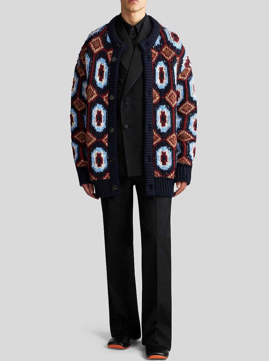 ETRO Jacquard Alpaca And Wool Cardigan | Knitwear