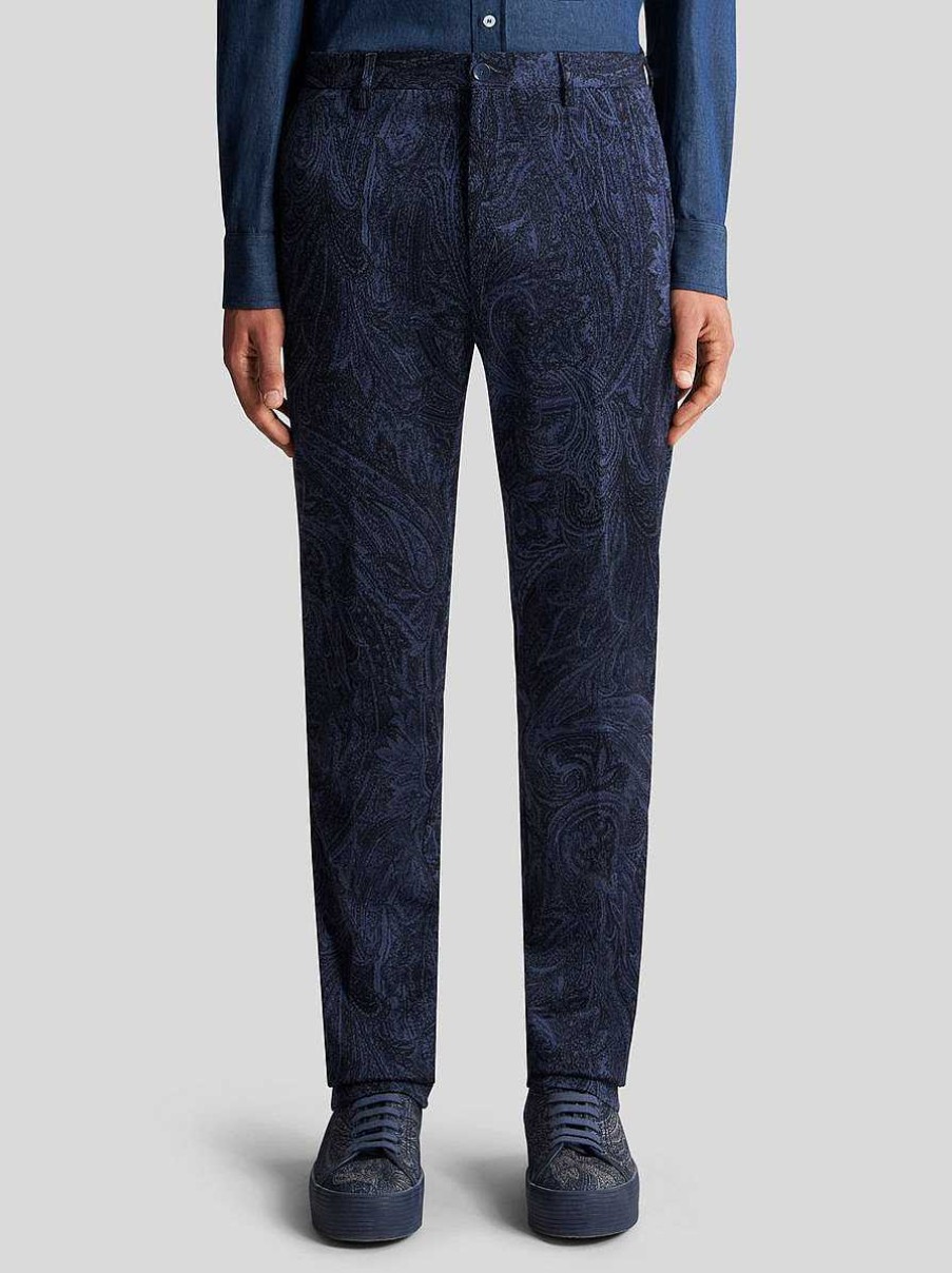 ETRO Paisley Cotton Jacquard Trousers | Trousers