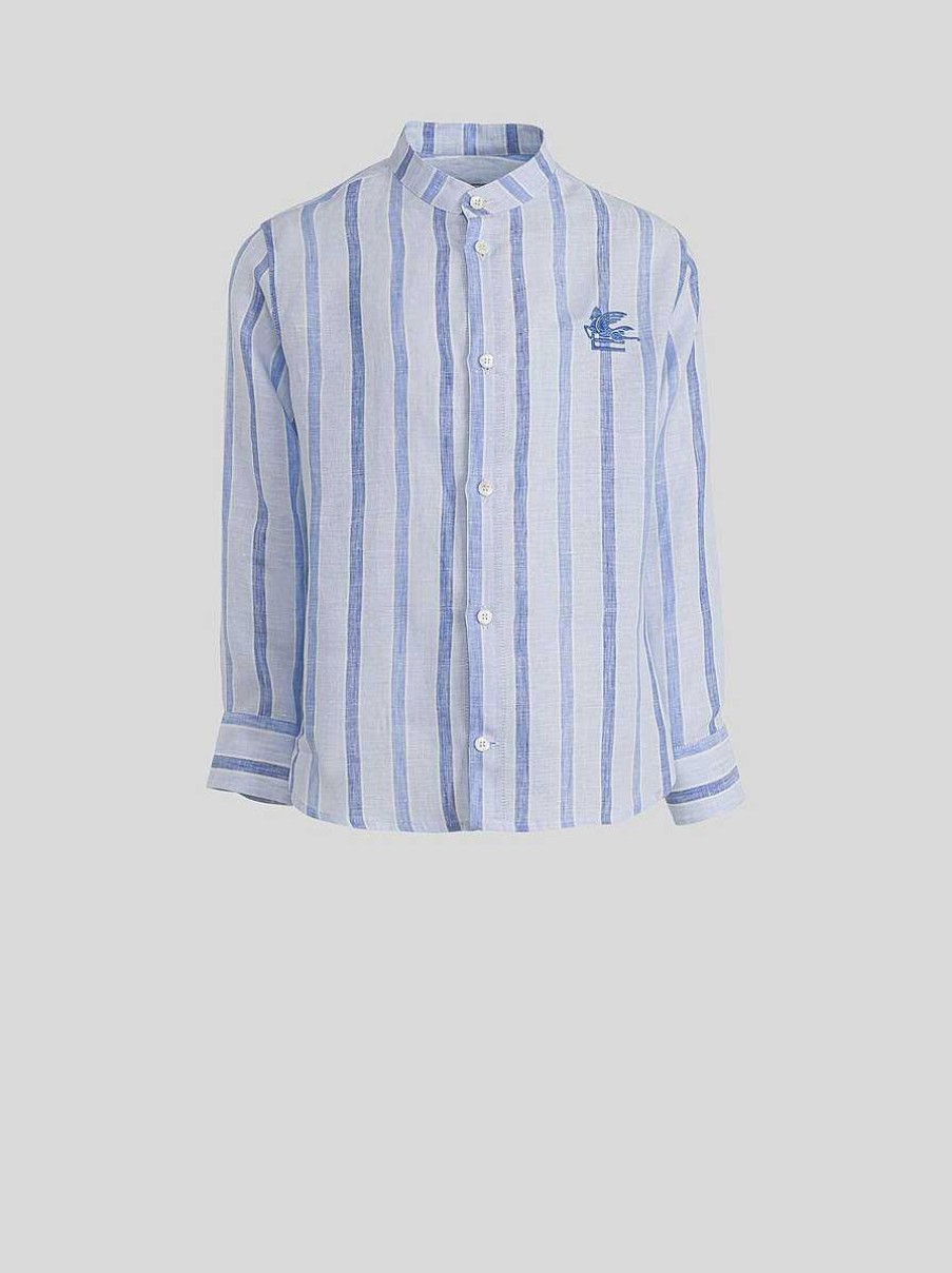 ETRO Kid'S Striped Linen Shirt | Topwear