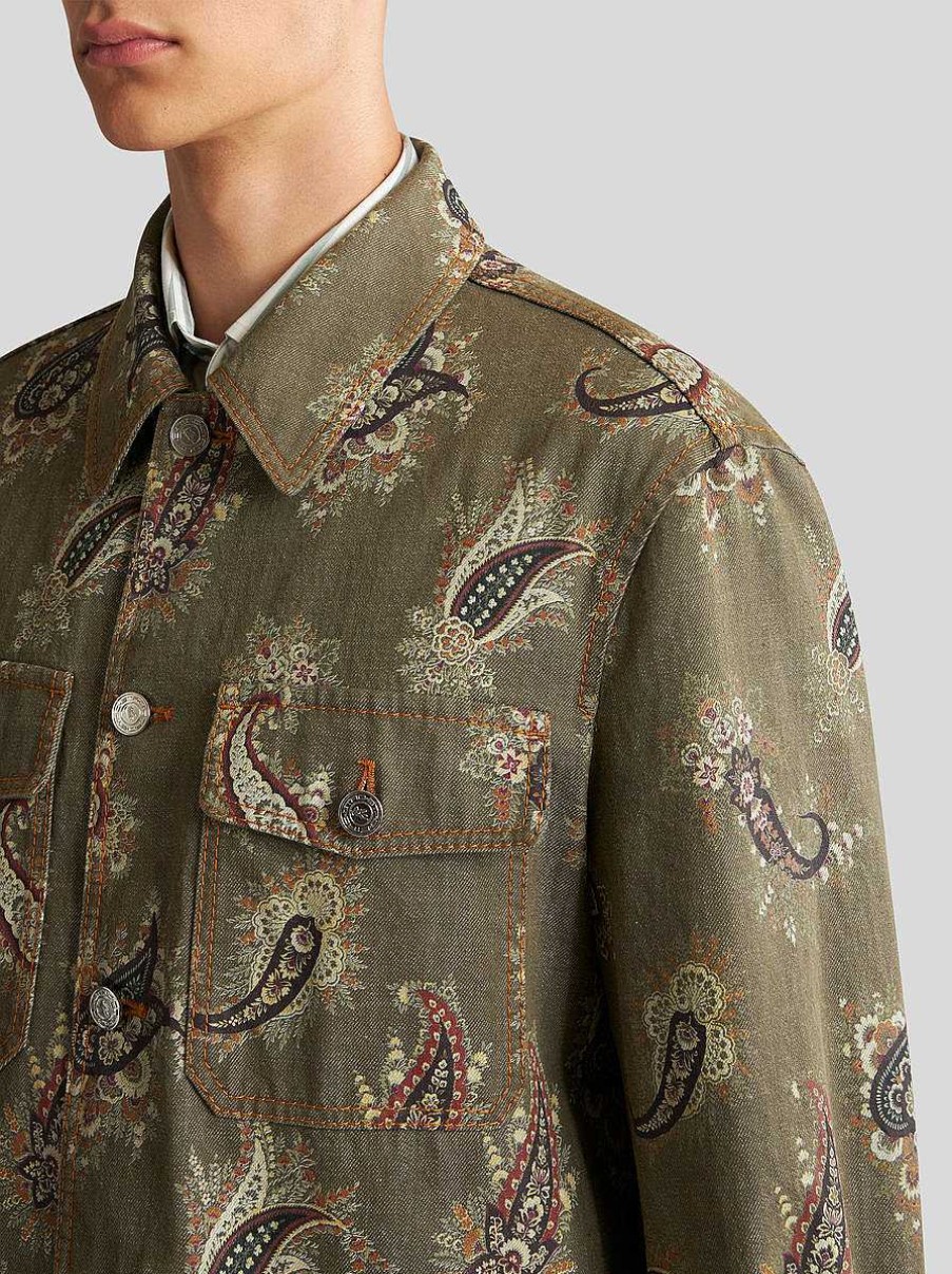 ETRO Paisley Denim Overshirt | Denim