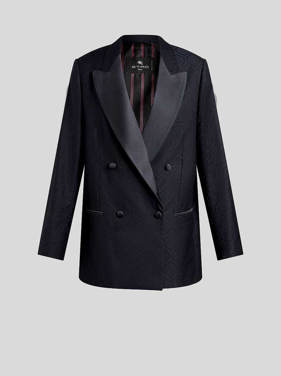 ETRO Double-Breasted Jacquard Jacket | Jackets