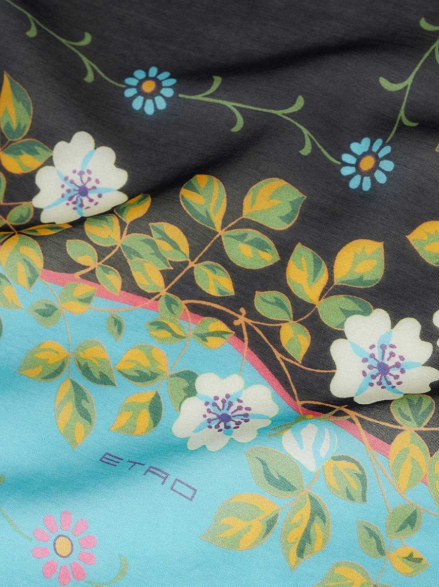 ETRO Floral Cotton And Silk Scarf | Scarves And Silk