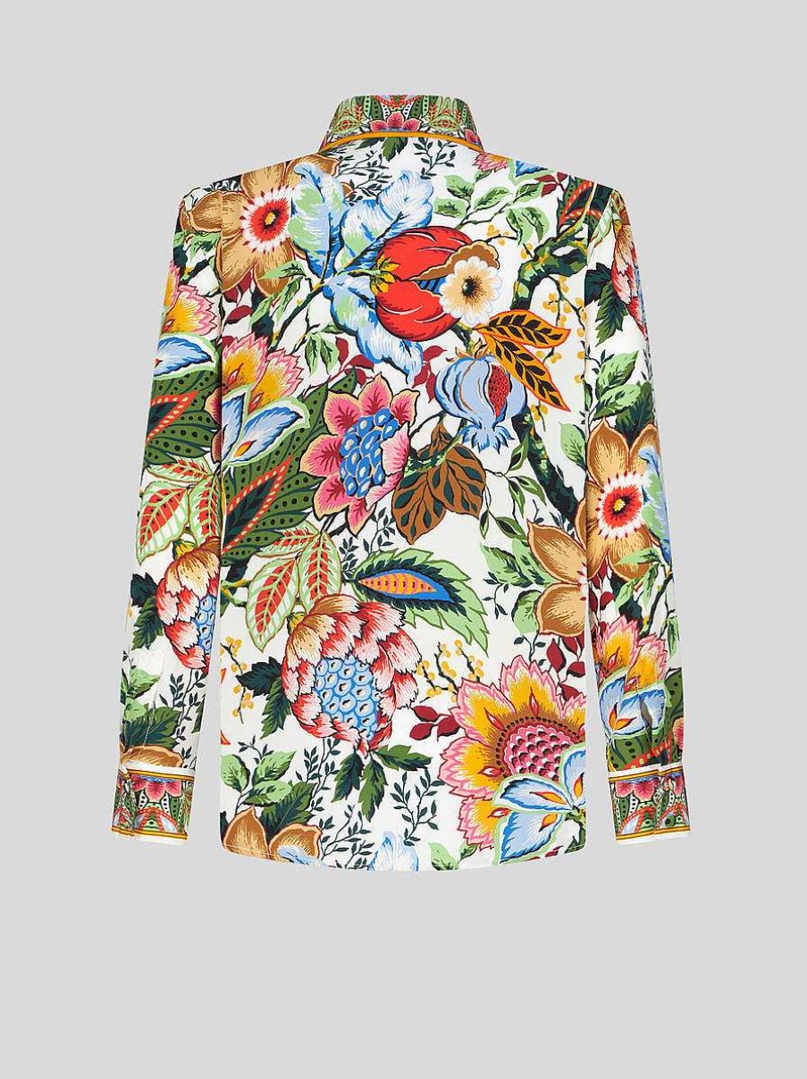 ETRO Crepe De Chine Shirt With Bouquet Print | Shirts And Blouses