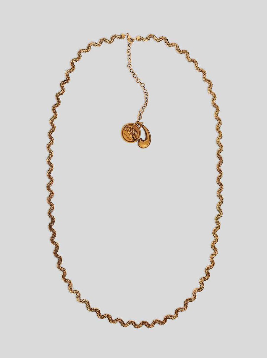 ETRO Long Wavy Charm Necklace | Fashion Jewellery