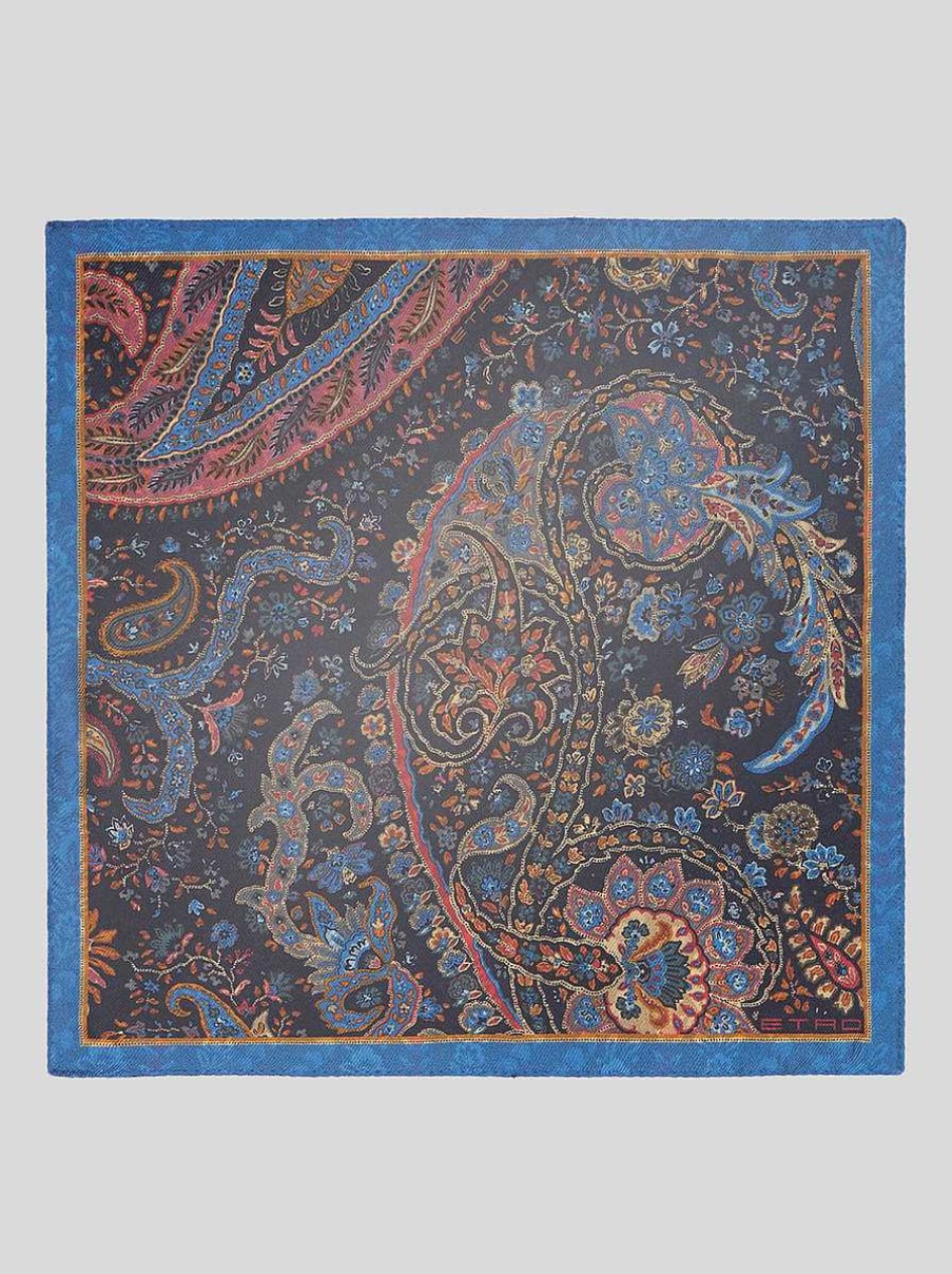 ETRO Floral Paisley Pocket Square | Ties And Pocket Squares