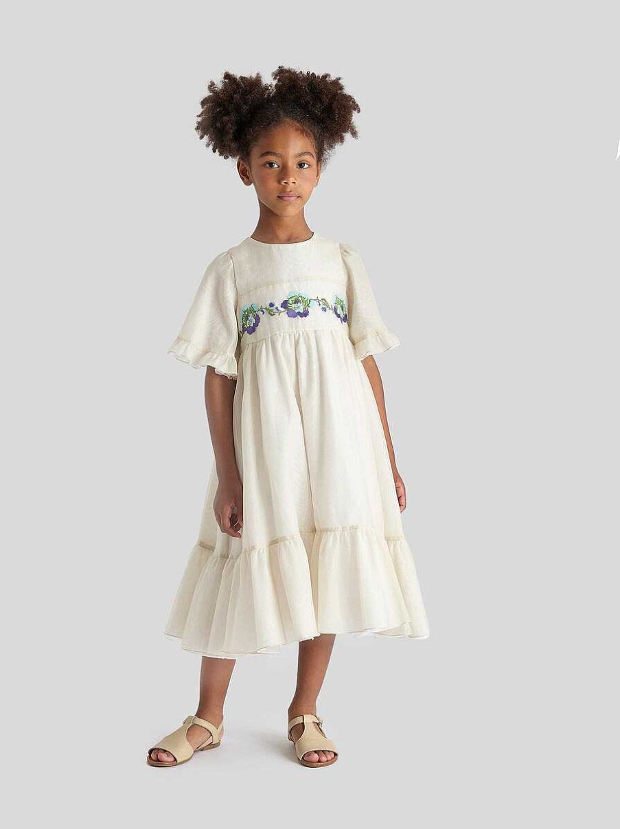 ETRO Kid'S Midi Dress With Floral Embroidery | Dresses