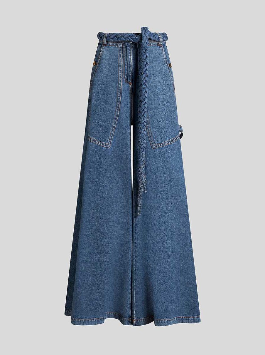 ETRO Wide-Leg Jeans With Belt | Denim