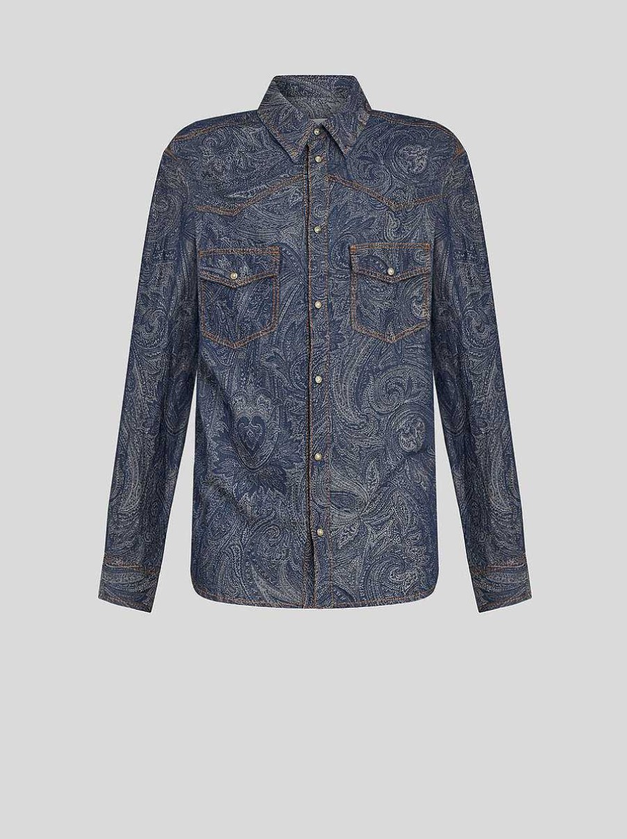 ETRO Paisley Denim Shirt | Denim