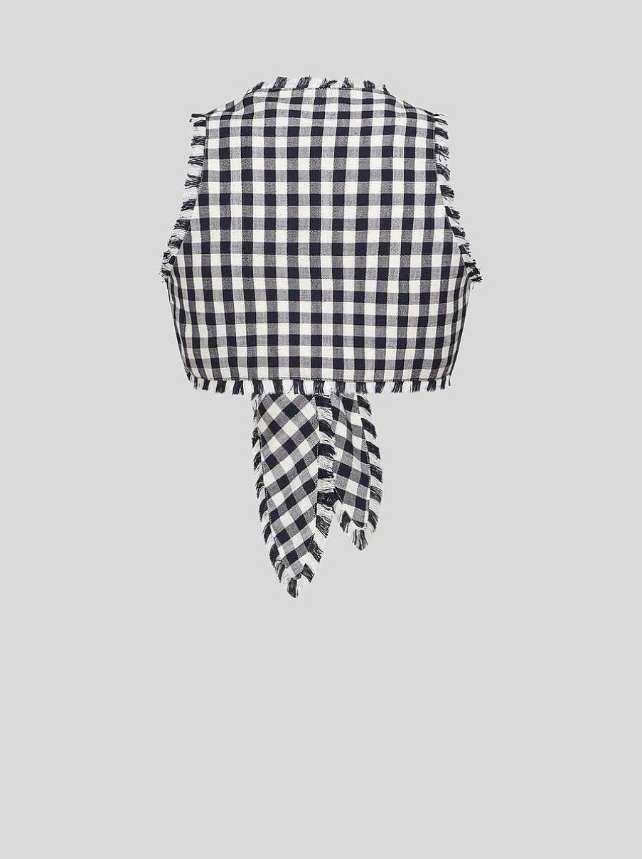 ETRO Gingham Top With Bow | Tops